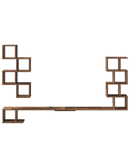 Mensola per TV da muro Legno antico 160 x 15 x 94 cm
