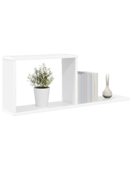Scaffali flottanti Bianco 80 x 15 x 30 cm Legno ingegnerizzato