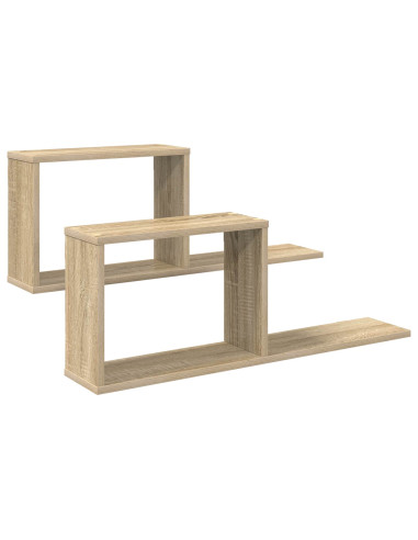 Scaffali flottanti 2 pcs Rovere Sonoma 80 x 15 x 30 cm