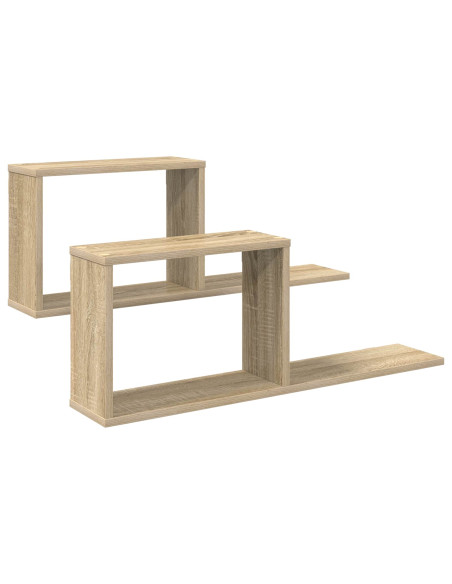 Scaffali flottanti 2 pcs Rovere Sonoma 80 x 15 x 30 cm