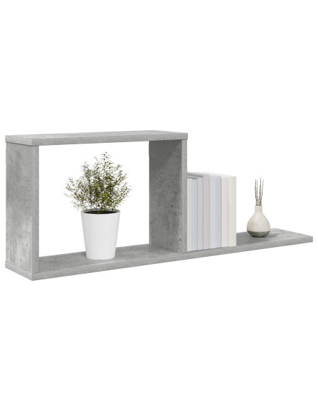 Scaffali flottanti Grigio Cemento 80 x 15 x 30 cm