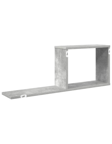 Scaffali flottanti Grigio Cemento 80 x 15 x 30 cm
