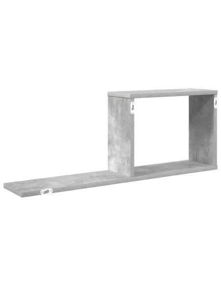 Scaffali flottanti Grigio Cemento 80 x 15 x 30 cm