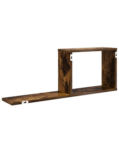 Scaffali flottanti Rovere Fumo 80 x 15 x 30 cm