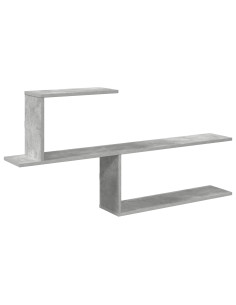 Scaffale da parete Grigio Cemento 122 x 18 x 60 cm