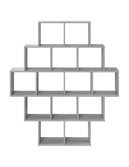 Scaffale da parete Sonoma grigio 120 x 20 x 136 cm
