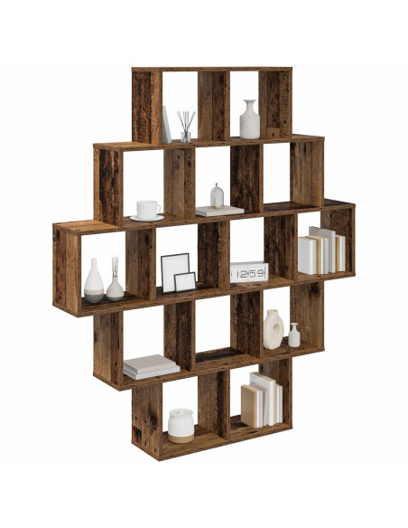 Scaffale da parete Legno antico 120 x 20 x 136 cm