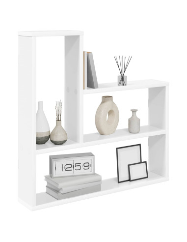 Scaffale da parete Bianco 60 x 11 x 60 cm Legno ingegnerizzato