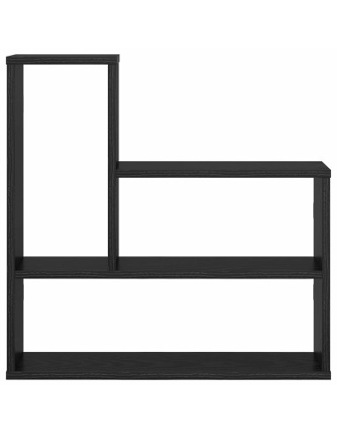 Scaffale da parete Rovere Nero 60 x 11 x 60 cm