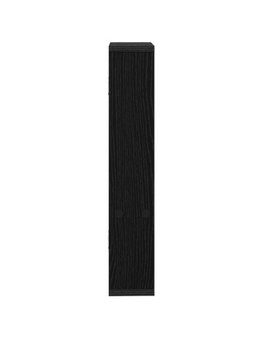 Scaffale da parete Rovere Nero 60 x 11 x 60 cm
