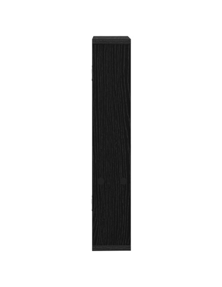 Scaffale da parete Rovere Nero 60 x 11 x 60 cm