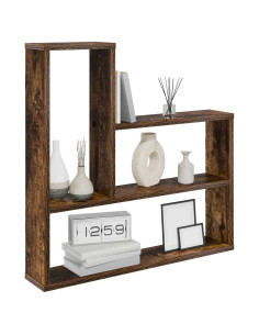 Scaffale da parete Rovere Fumo 60 x 11 x 60 cm 2