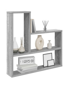 Scaffale da parete Sonoma grigio 60 x 11 x 60 cm 2