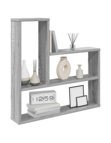 Scaffale da parete Sonoma grigio 60 x 11 x 60 cm