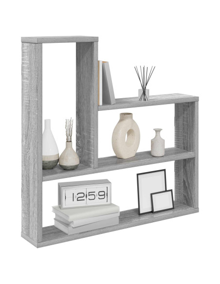 Scaffale da parete Sonoma grigio 60 x 11 x 60 cm