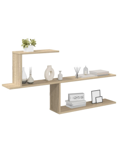 Scaffale da parete Rovere Sonoma 122 x 18 x 60 cm