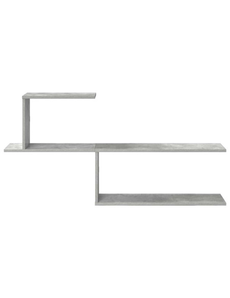 Scaffale da parete Grigio Cemento 122 x 18 x 60 cm
