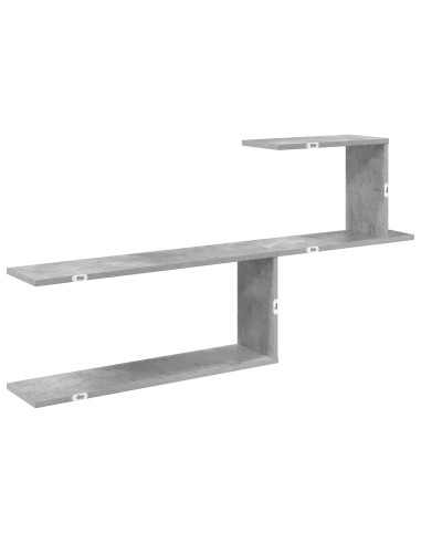 Scaffale da parete Grigio Cemento 122 x 18 x 60 cm