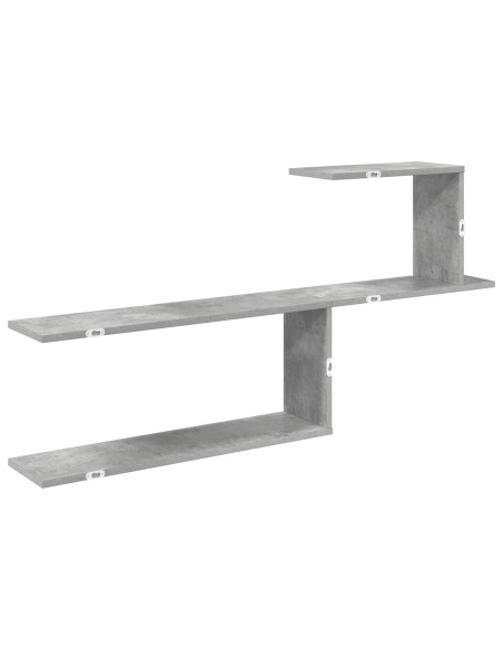 Scaffale da parete Grigio Cemento 122 x 18 x 60 cm
