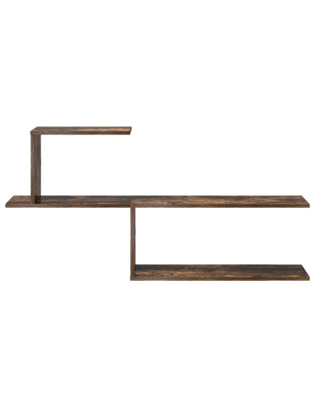 Scaffale da parete Rovere Fumo 122 x 18 x 60 cm
