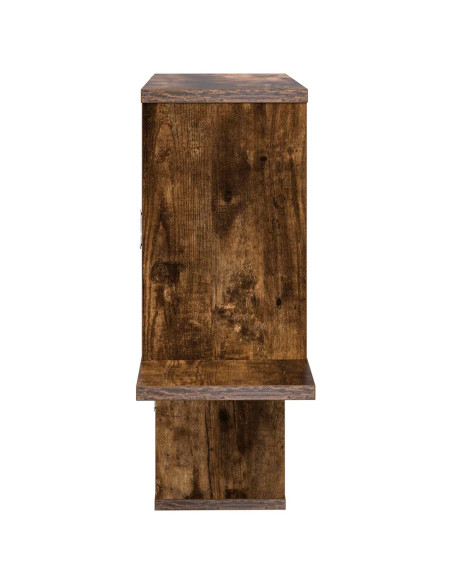 Scaffale da parete Rovere Fumo 122 x 18 x 60 cm
