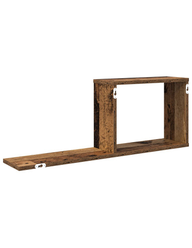 Scaffali flottanti 2 pcs Legno antico 80 x 15 x 30 cm