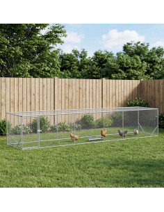 Pollaio Argento 500 x 100 x 100 cm Acciaio zincato