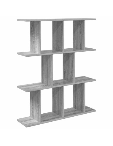 Scaffale da parete Sonoma grigio 80 x 20 x 96 cm