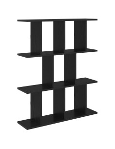 Scaffale da parete Rovere Nero 102 x 20 x 96 cm