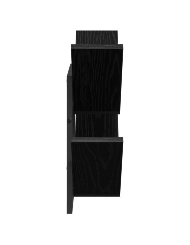 Mensola a muro flottante 2 pcs Rovere Nero 43 x 15 x 47 cm