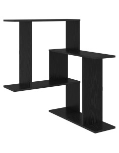 Scaffale da parete Rovere Nero 67 x 67 x 87 cm