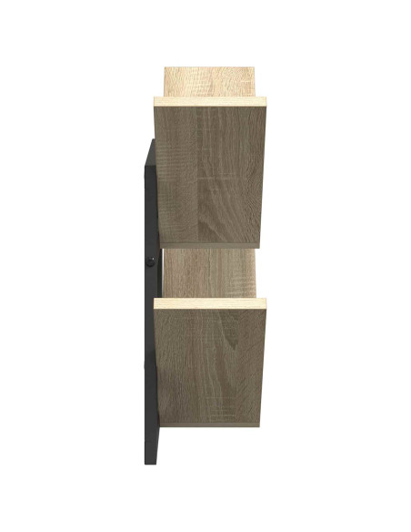 Mensola a muro flottante 2 pcs Rovere Sonoma 43 x 15 x 47 cm