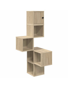 Mensola Angolare da Parete Rovere Sonoma 48 x 48 x 120 cm