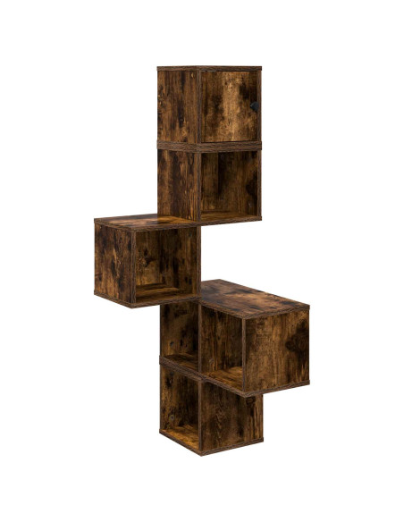 Mensola Angolare da Parete Rovere Fumo 48 x 48 x 120 cm