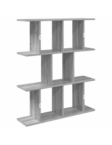 Scaffale da parete Sonoma grigio 80 x 20 x 96 cm