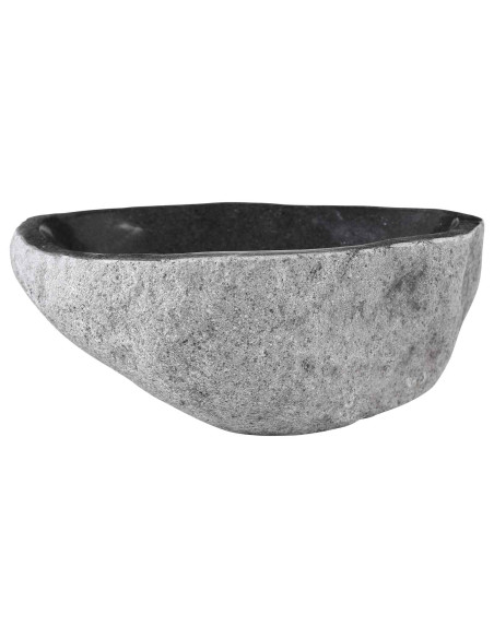 Lavabo Ovale Grigio (32-37) x (27-30) x 12 cm Pietra di Fiume