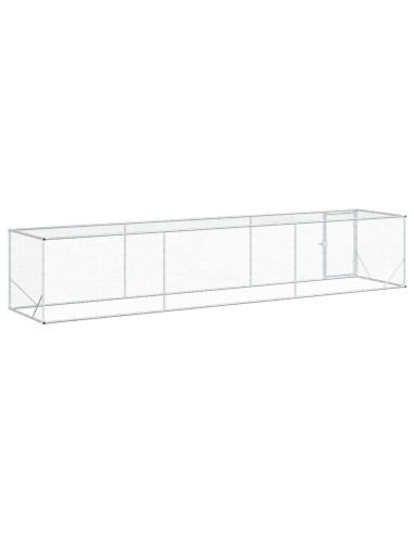 Pollaio Argento 500 x 100 x 100 cm Acciaio zincato