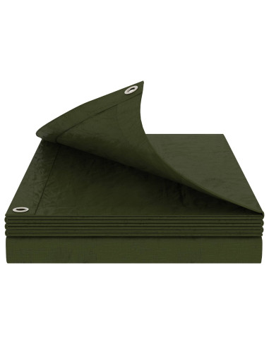 Telo con Occhielli Verde 4 x 6 m 260 gsm PE
