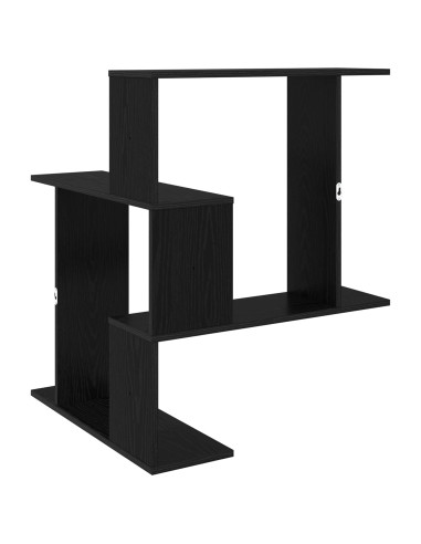 Scaffale da parete Rovere Nero 67 x 67 x 87 cm