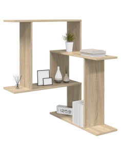 Scaffale da parete Rovere Sonoma 67 x 67 x 87 cm 2