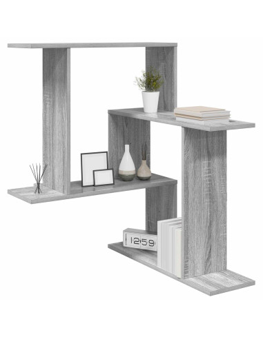 Scaffale da parete Sonoma grigio 67 x 67 x 87 cm