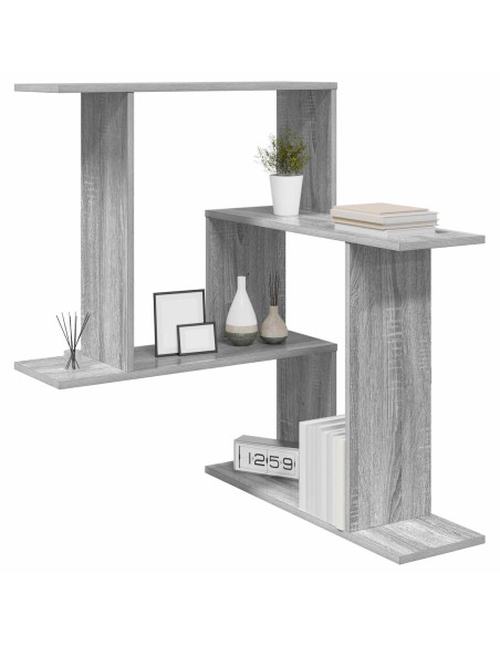 Scaffale da parete Sonoma grigio 67 x 67 x 87 cm