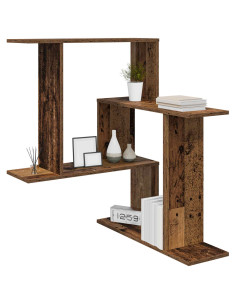 Scaffale da parete Legno antico 67 x 67 x 87 cm 2