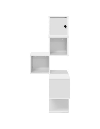 Mensola Angolare da Parete Bianco 48 x 48 x 120 cm
