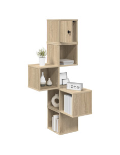 Mensola Angolare da Parete Rovere Sonoma 48 x 48 x 120 cm 2