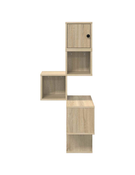 Mensola Angolare da Parete Rovere Sonoma 48 x 48 x 120 cm