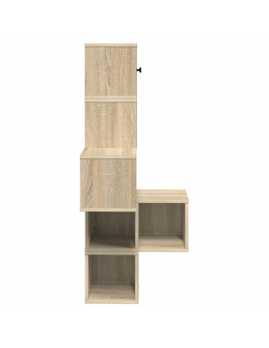 Mensola Angolare da Parete Rovere Sonoma 48 x 48 x 120 cm