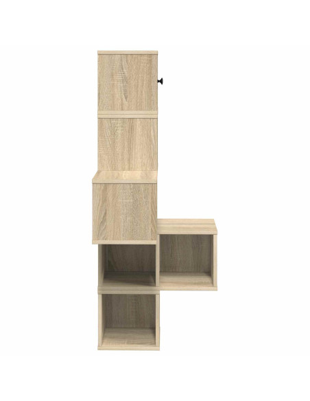 Mensola Angolare da Parete Rovere Sonoma 48 x 48 x 120 cm