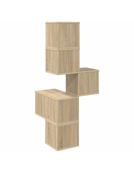 Mensola Angolare da Parete Rovere Sonoma 48 x 48 x 120 cm
