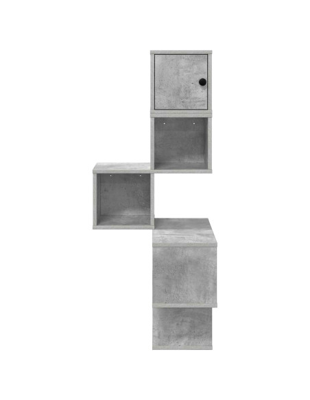 Mensola Angolare da Parete Grigio Cemento 48 x 48 x 120 cm